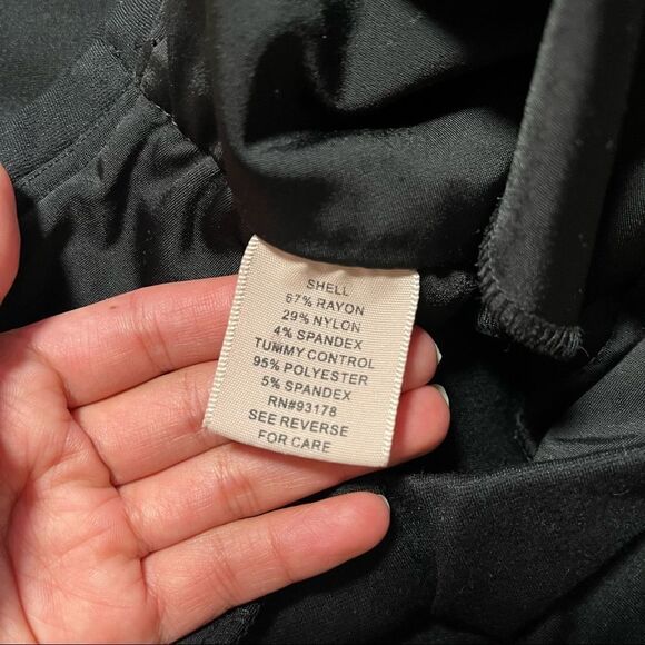 Black Trouser Tummy Tuck Control Rayon and Nylon blend stretchable waist - Picture 9 of 9